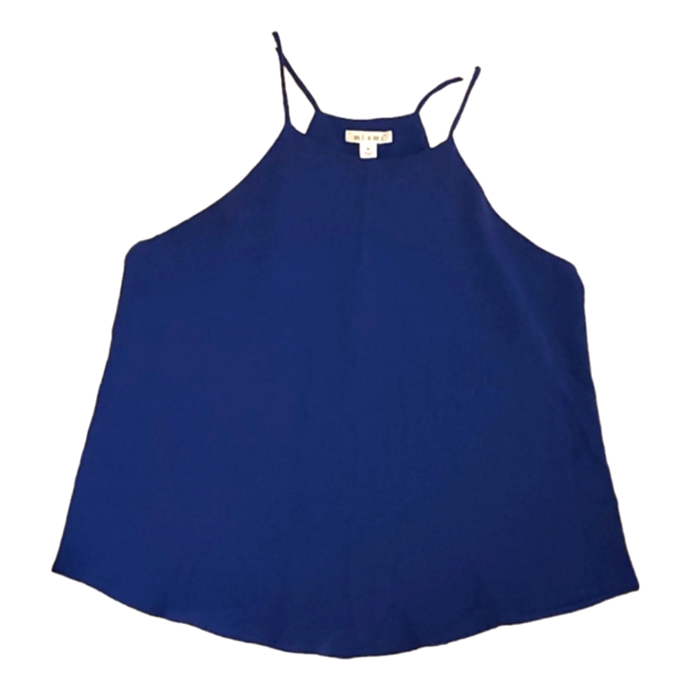 Dressy navy halter top - M